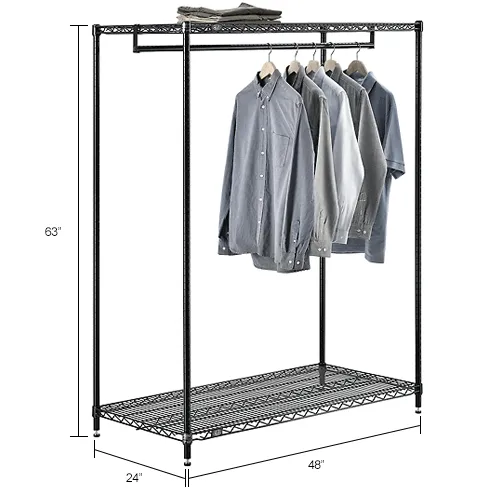 Free Standing Clothes Rack - 2 Shelf - 48