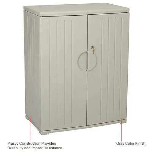 Iceberg™ Plastic Counter Height Storage Cabinet, 36