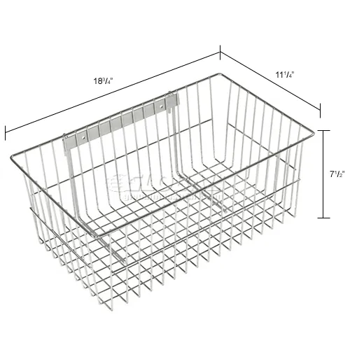 Nexel Global Industrial Chrome Wire Cart With (7) 6H Gray Grid