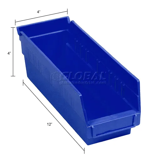 Global Industrial™ Plastic Nesting Storage Shelf Bin 4-1/8