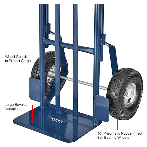 Global Industrial™ Steel 2in1 Convertible Hand Truck Pneumatic