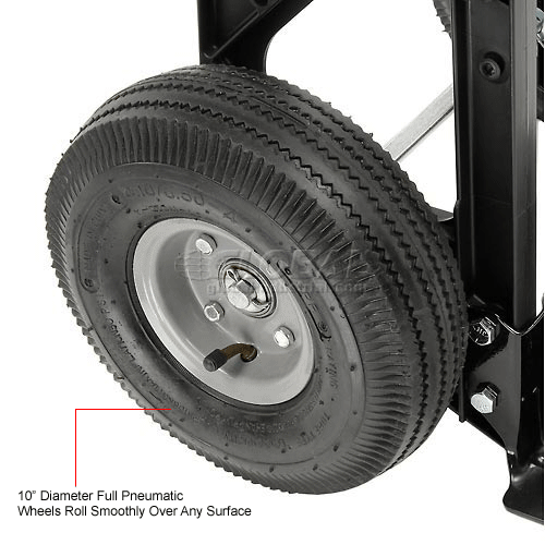 Harper™ PGCSK19 Ultra Lite Nylon Hand Truck 10" Pneumatic Wheels