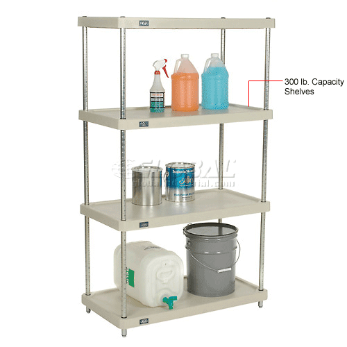 Shelving Plastic Shelving Nexel® Solid Plastic Shelving Unit