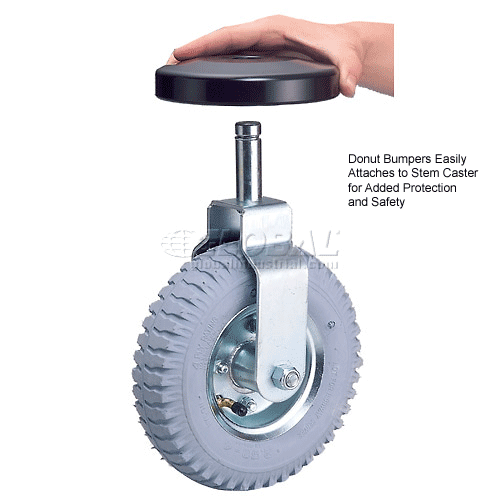 Nexel® Stem Casters Set of (4) 8" x 2.80" Full Pneumatic 1000 Lb. Cap.