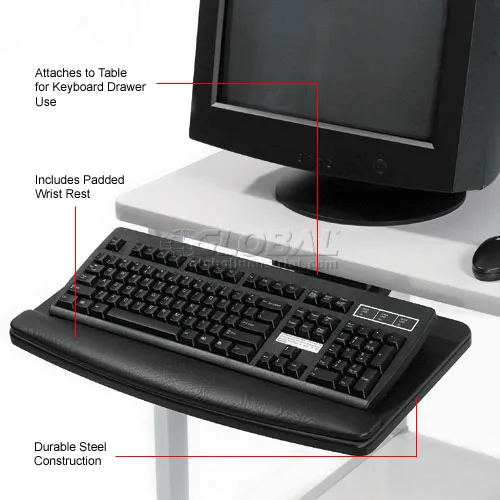 Global Industrial™ Low Profile Adjustable Keyboard Tray, 20