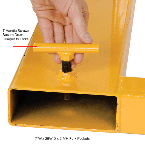 Global Industrial™ Forklift Tilting Drum Dumper, 1500 Lb. Capacity