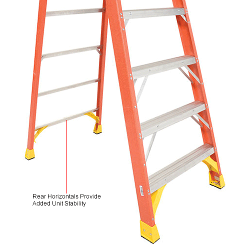 Werner 6' Fiberglass Platform Step Ladder 300 lb. Cap - P6206