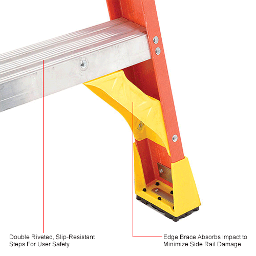 Werner 5' Dual Access Fiberglass Step Ladder 300 lb. Cap - T6205