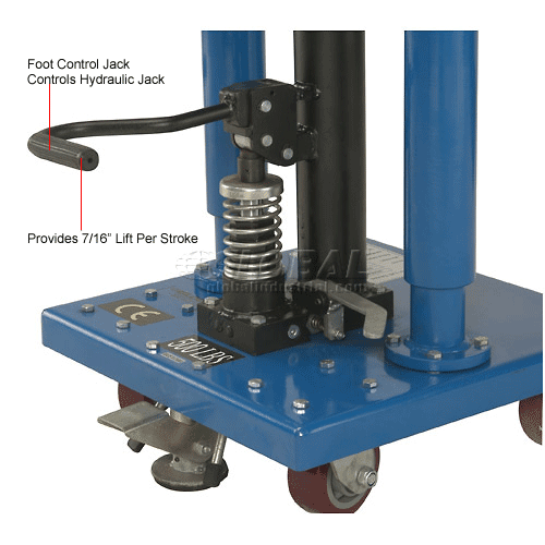 Global Industrial™ Work Positioning Post Lift Table Foot Control 500 Lb ...