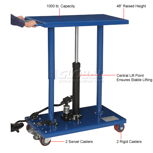 Global Industrial™ Work Positioning Post Lift Table Foot Control 1000