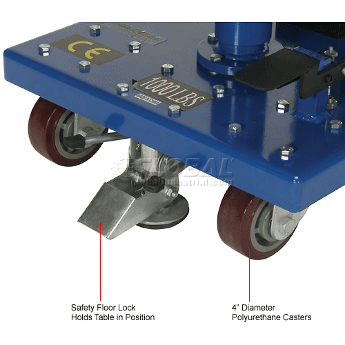 Global Industrial™ Work Positioning Post Lift Table Foot Control 1000