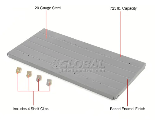 Global Industrial™ Steel Shelf 36x12 With 4 Clips (20 GA)
