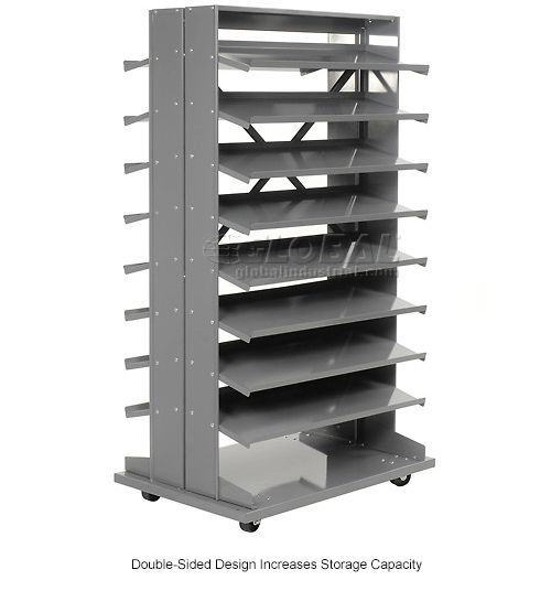 Global Industrial™ Mobile Double Sided Bin Rack Without Bins
