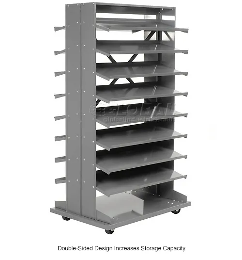 Global Industrial™ Mobile Double Sided Bin Rack Without Bins