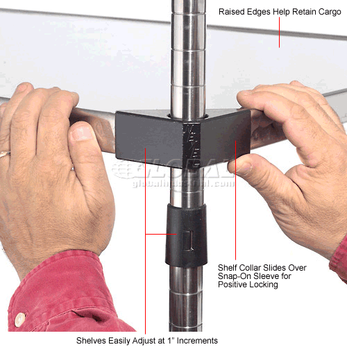 Wire Shelving Accessories & Components Nexel® S1848SS Stainless