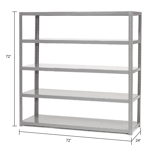 Global Industrial™ Extra Heavy Duty Shelving 72"W x 24"D x 72"H 5 Shelf 236618