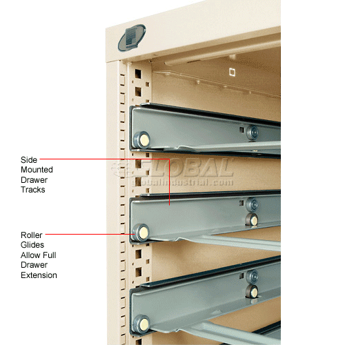 Rousseau Modular Storage Drawer 48x24x40, 8 Drawers (2 Sizes) w