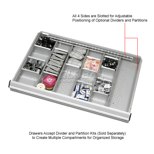 Rousseau Modular Storage Drawer 36x24x60, 14 Drawers (3 Sizes