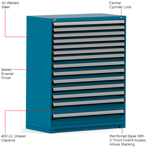 Rousseau Modular Storage Drawer 48x24x60, 14 Drawers (3 Sizes