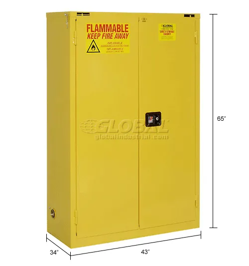 エンジェルワンド イエローフローライト&タイガーアイ Global Industrial™ Flammable Cabinet, Self Close Double Door, 90