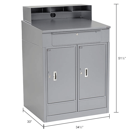 Global Industrial™ Shop Desk w/ Riser & 2 341/2"W x