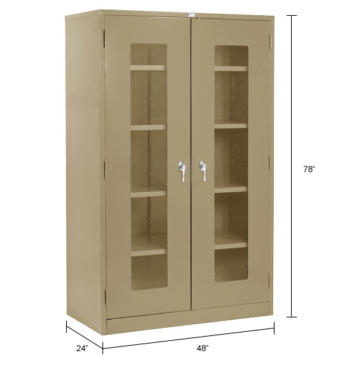 Cabinets | See Thru Door | Global™ Clear View Storage Cabinet Assembled ...