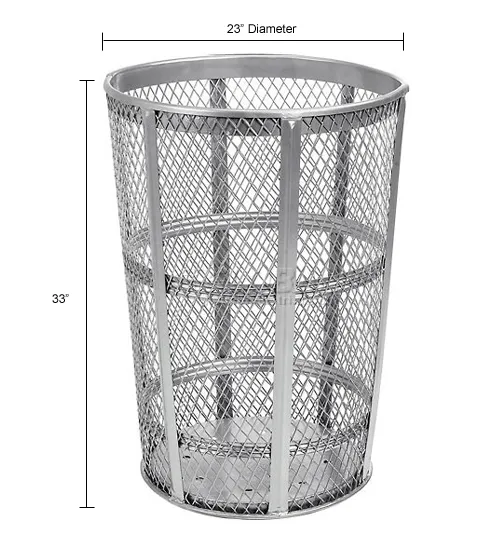 Global Industrial™ Outdoor Steel Mesh Corrosion Resistant Trash