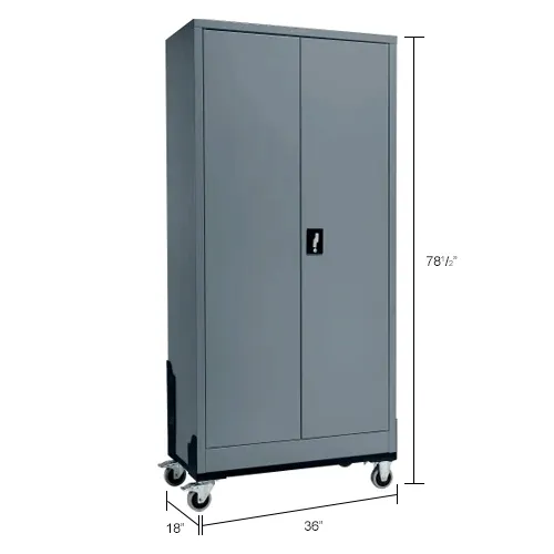 Global Industrial™ Mobile Steel Storage Cabinet, 36