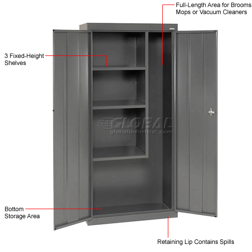 Sandusky Classic Series Janitorial Storage Cabinet Vfc1301566 