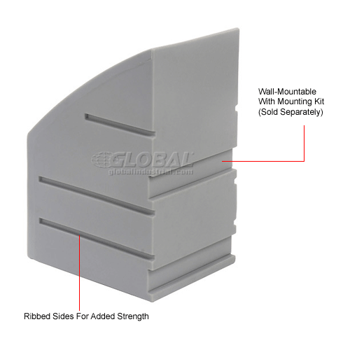 6 Tier Plastic Lockers - Sloped Top 12 X 15 X 12 Gray
																			