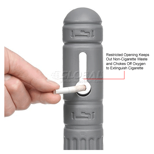 Smokers' Outpost® Standard Outdoor Ashtray, Gray