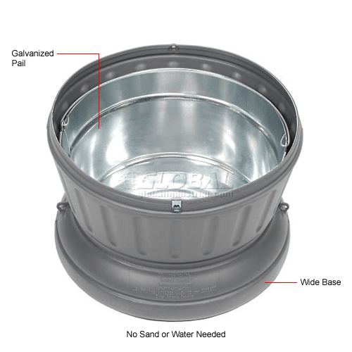Smokers' Outpost Outdoor Ashtray Gray
