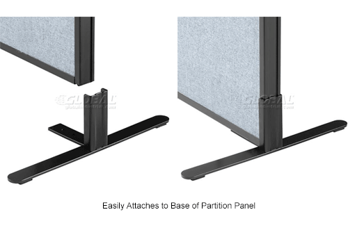 Deluxe Freestanding 3-Panel Corner Room Divider, 36-1/4"W x 61-1/2"H Panels, Blue