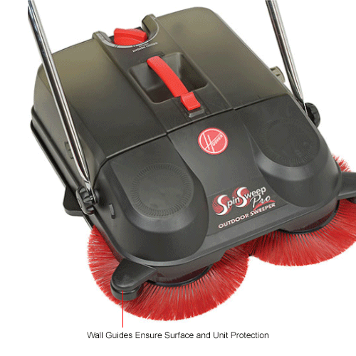 Hoover® SpinSweep Pro Outdoor Motorless Push Sweeper, 6.6 Gallon
