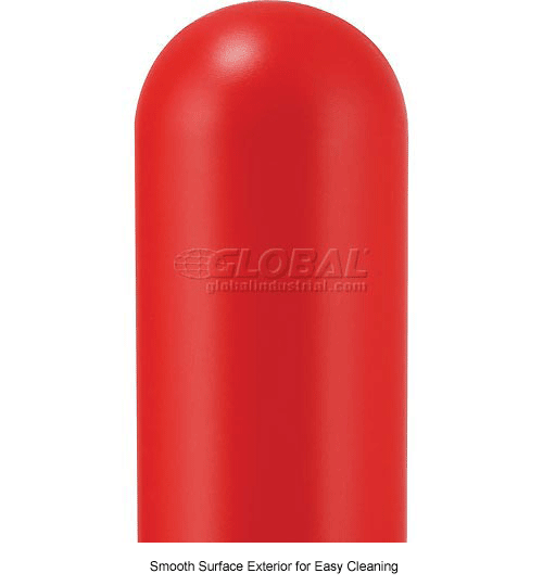 Global Industrial™ Smooth Bollard Post Sleeve 4" HDPE Dome Top, Red