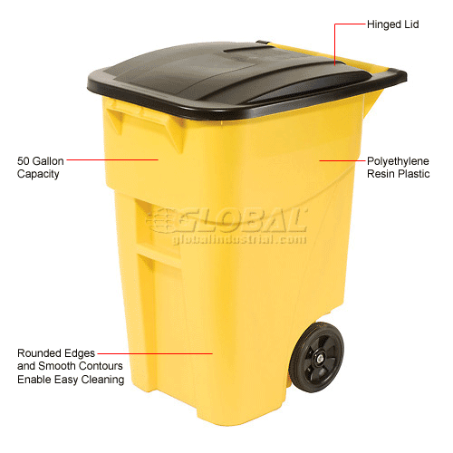 50 Gallon Rubbermaid Large Mobile Waste Receptacle