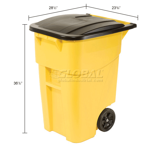 50 Gallon Rubbermaid Large Mobile Waste Receptacle