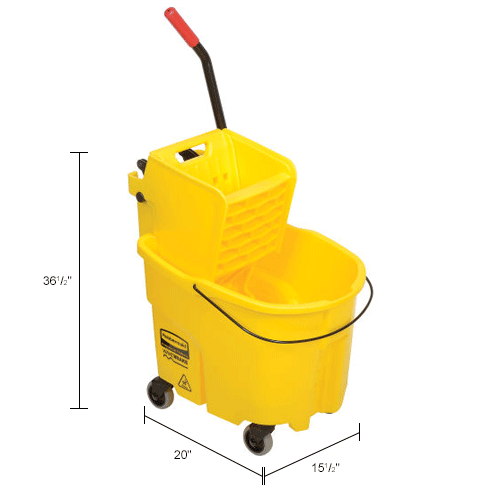 Compact Mop Bucket w/ Side Press Wringer 17 QT