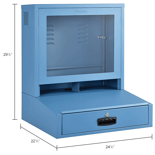 LCD Counter Top Security Computer Cabinet 
																			