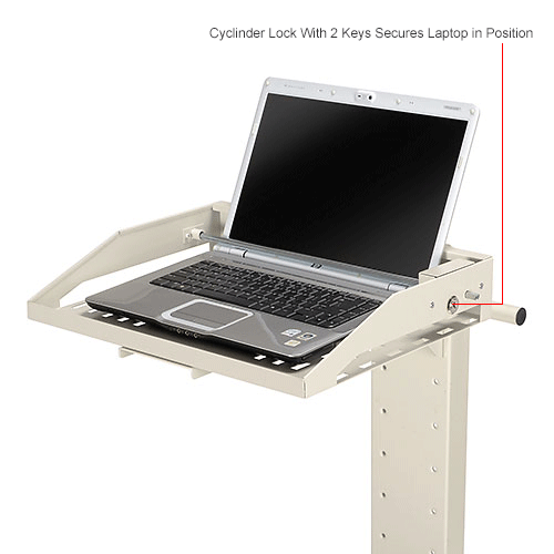 Global Industrial&#8482; Orbit Mobile Laptop Cart, Beige