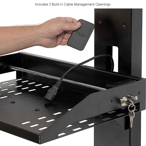 Global Industrial™ 72"H Laptop Wall Mount Unit Black 239194BK