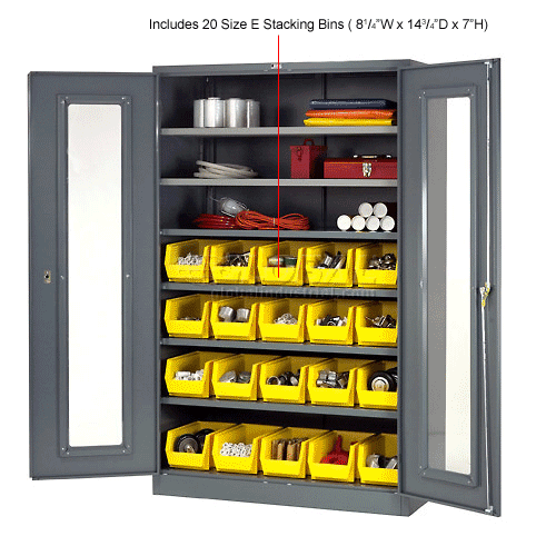 Global Industrial™ Locking Storage Clear Door 48x24x78, 20 YL