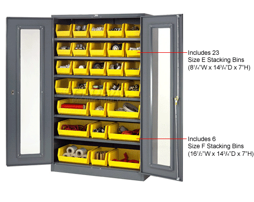 Locking Storage Cabinet Clear Door