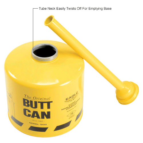 Galvanized Steel Butt Can 5 Gallon Yellow
																			