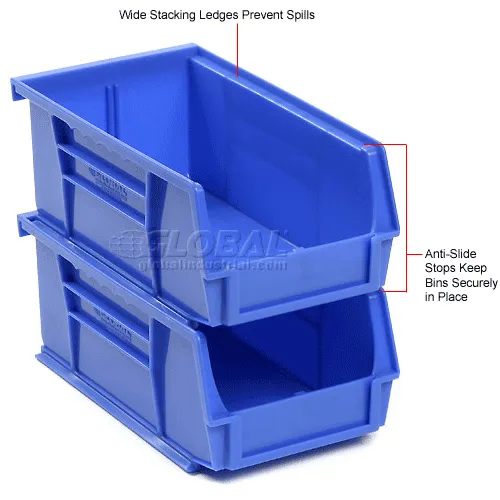 Global Industrial™ Plastic Hang & Stack Bin, 7-3/8