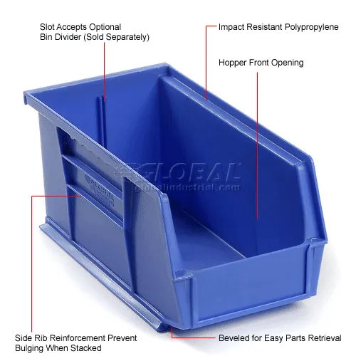 Global Industrial™ Plastic Hang & Stack Bin, 10-7/8