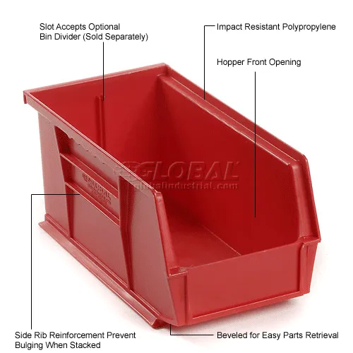 Global Industrial™ Plastic Hang & Stack Bin, 10-7/8