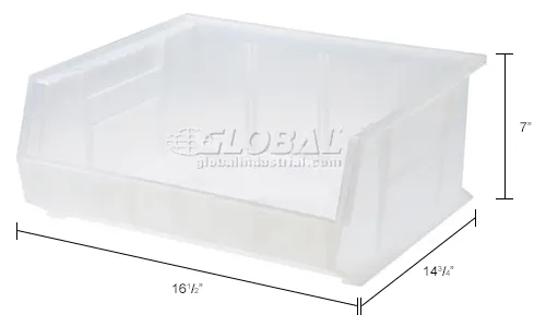 16-1/2 in. W x 14-3/4 in. D x 7 in. H Stackable Plastic Storage