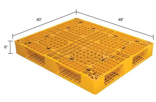 Vestil PLP2-4840-YELLOW Yellow Plastic Pallet