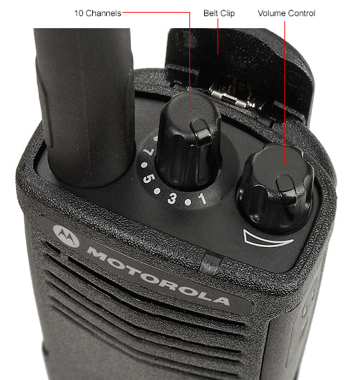 Motorola UHF 10 Channel 2Way Radio, 4W 239874
